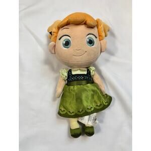 Disney Frozen ANNA Character Plush Doll Green Soft Toy 14”